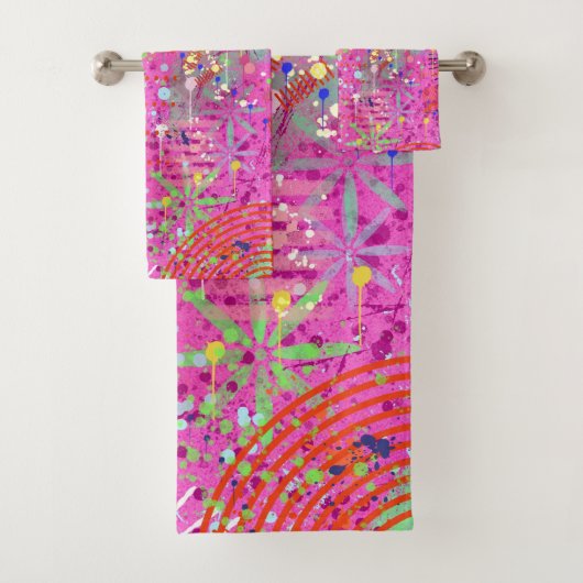 Abstrakte Kunst: Sommerträume Badhandtuch Set (Insitu)