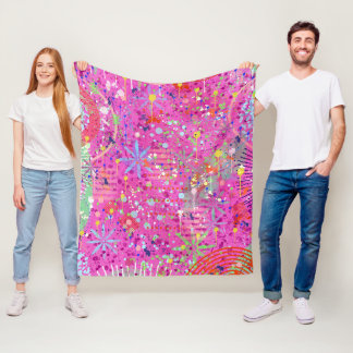 Abstrakte Kunst: Sommerträume Fleecedecke