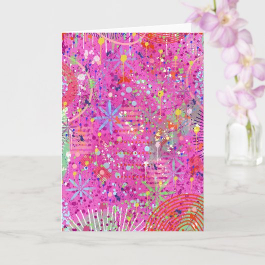 Abstrakte Kunst: Sommerträume Karte (Orchidee)