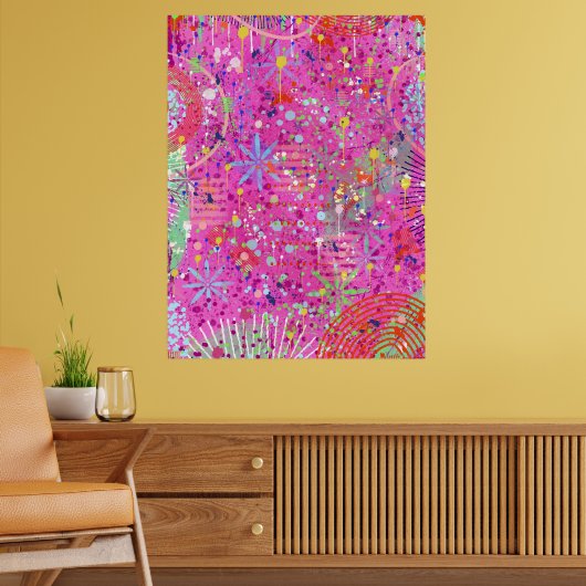 Abstrakte Kunst: Sommerträume Poster (Wohnzimmer 2)