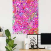 Abstrakte Kunst: Sommerträume Poster (Heimbüro)