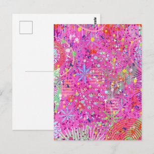 Abstrakte Kunst: Sommerträume Postkarte