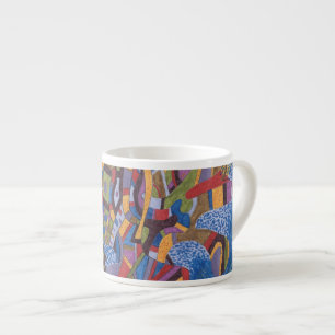abstrakte Kunst "Space Octopus" Espressotasse