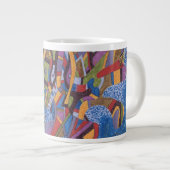 abstrakte Kunst "Space Octopus" Jumbo-Tasse (Vorderseite Rechts)