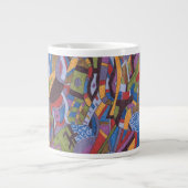 abstrakte Kunst "Space Octopus" Jumbo-Tasse (Vorderseite)