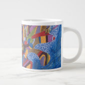 abstrakte Kunst "Space Octopus" Jumbo-Tasse (Rechts)