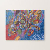 abstrakte Kunst "Space Octopus" Puzzle (Horizontal)