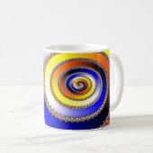 Abstrakte KUNST - Spiralblau Kaffeetasse (VorderseiteRechts)
