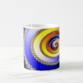 Abstrakte KUNST - Spiralblau Kaffeetasse (Mittel)