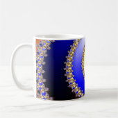 Abstrakte KUNST - Spiralblau Kaffeetasse (Links)