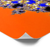 Abstrakte KUNST - Spiralblau Poster (Ecke)