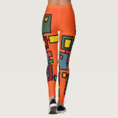 Abstrakte KUNST - STADTKARTEN II Leggings (Rückseite)