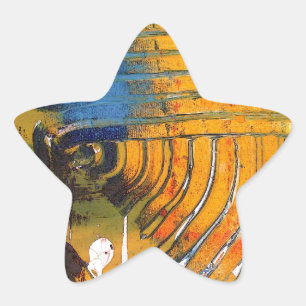 Abstrakte Kunst Stern-Aufkleber