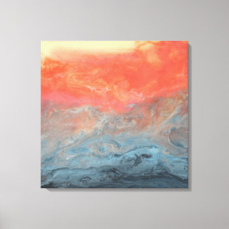 Abstrakte Kunst - "Stormy Sunset" Leinwanddruck