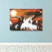 Abstrakte Kunst Südwestfeuer und Eis Leinwanddruck (Insitu (Holzboden))