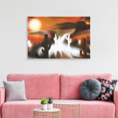Abstrakte Kunst Südwestfeuer und Eis Leinwanddruck (Insitu (Wohnzimmer))