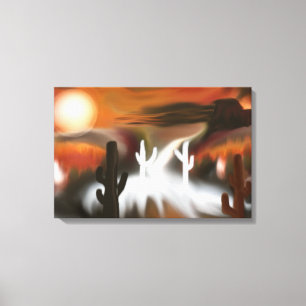 Abstrakte Kunst Südwestfeuer und Eis Leinwanddruck