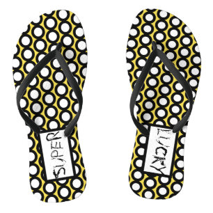 Abstrakte Kunst Super Glückskreise Flip Flops Badesandalen