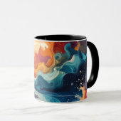 Abstrakte Kunst Tasse (VorderseiteRechts)