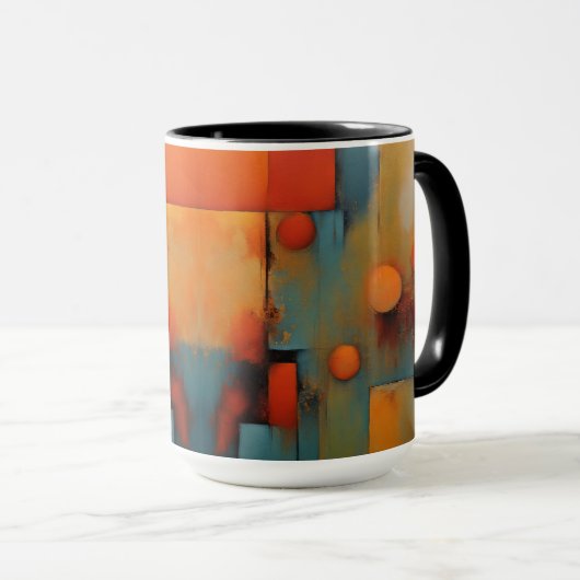 Abstrakte Kunst Tasse (VorderseiteRechts)