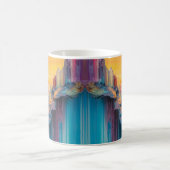 Abstrakte Kunst Tasse, farbenfrohe Landschaft Tass Kaffeetasse (Mittel)