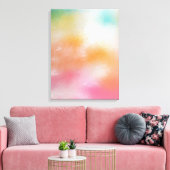 Abstrakte Kunst Trendy Modernes Rosa Blau Leinwanddruck (Insitu (Wohnzimmer))