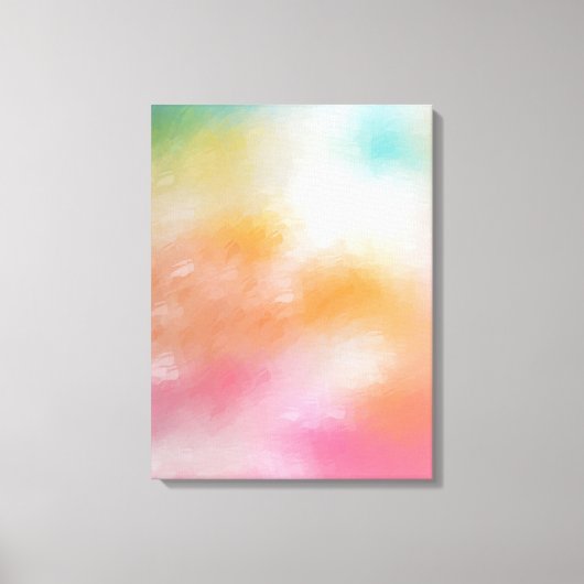Abstrakte Kunst Trendy Modernes Rosa Blau Leinwanddruck (Vorderseite)