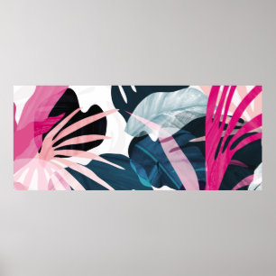 Abstrakte Kunst tropische Blätter Hintergrund. Hin Poster