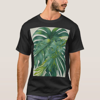 Abstrakte Kunst tropische Blätter Hintergrund . T-Shirt