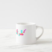 Abstrakte Kunst Türkis Espresso Kaffee Tasse Cup (Rechts)