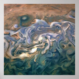 Abstrakte Kunst und Kultur am Meer Poster