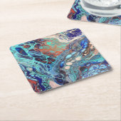 Abstrakte Kunst-Untersetzer Rechteckiger Pappuntersetzer (angewinkelt)