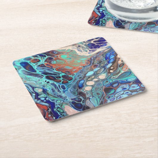 Abstrakte Kunst-Untersetzer Rechteckiger Pappuntersetzer (angewinkelt)