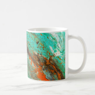 Abstrakte Kunst - üppige Erde Kaffeetasse