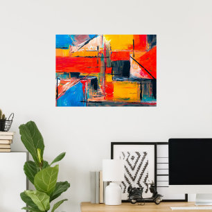 Abstrakte Kunst Urbaner Puls Poster