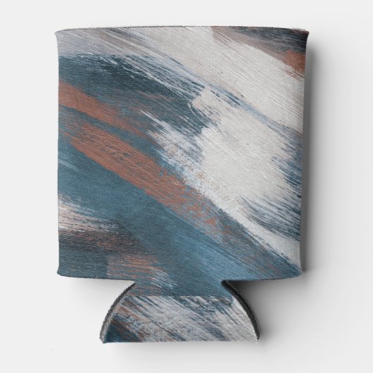 Abstrakte Kunst: Versatile Pinselstriche. Dosenkühler (Vorderseite)