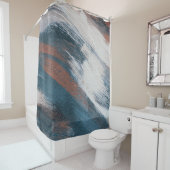 Abstrakte Kunst: Versatile Pinselstriche. Duschvorhang (Beispiel)