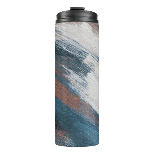 Abstrakte Kunst: Versatile Pinselstriche. Thermosbecher (Vorderseite)