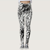 Abstrakte Kunst verwildern flüssige Polka-Punkte Leggings (Vorderseite)