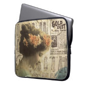 Abstrakte Kunst-Vintager Laptopschutzhülle (Vorderseite Links)