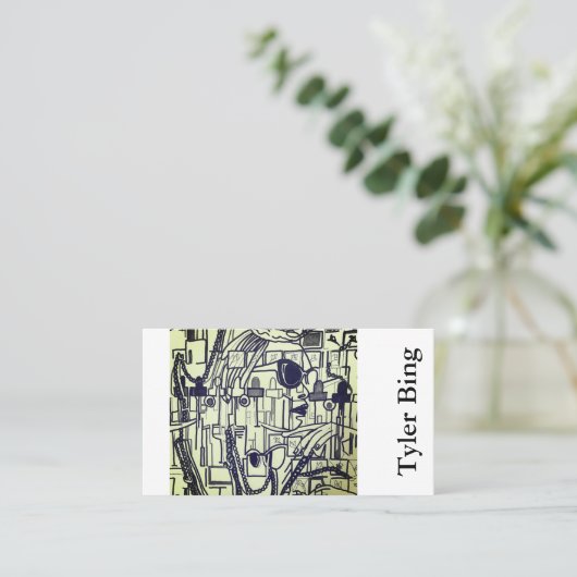 Abstrakte Kunst, Vogue in blassgrün Visitenkarte (Stehend Vorderseite)