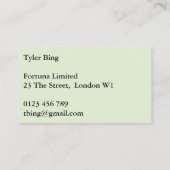 Abstrakte Kunst, Vogue in blassgrün Visitenkarte (Rückseite)