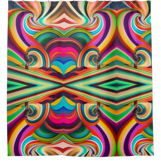 Abstrakte Kunst von Bonnaroo Duschvorhang (Vorderseite)