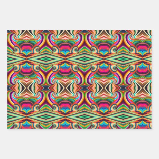 Abstrakte Kunst von Bonnaroo Geschenkpapier Set (Vorderseite 3)