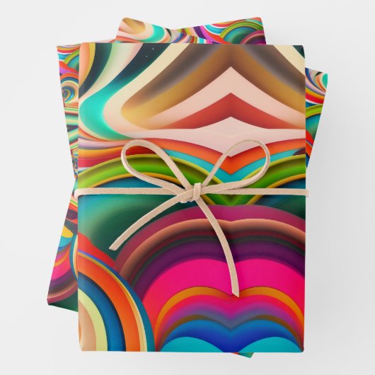 Abstrakte Kunst von Bonnaroo Geschenkpapier Set (Beispiel)