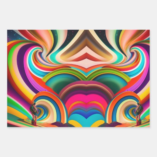 Abstrakte Kunst von Bonnaroo Geschenkpapier Set (Vorderseite)