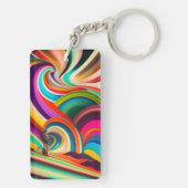 Abstrakte Kunst von Bonnaroo Schlüsselanhänger (Rückseite)