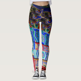 Abstrakte Kunst von Classic Asian Design in Leggings