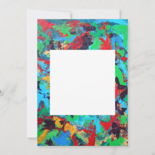 Abstrakte Kunst von Hand bemalt Einladung