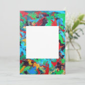 Abstrakte Kunst von Hand bemalt Einladung (Stehend Vorderseite)